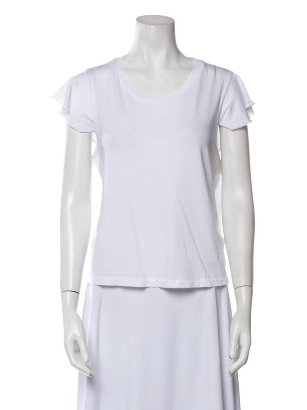 AMO scoop neck jersey flutter-sleeve t-shirt, size M